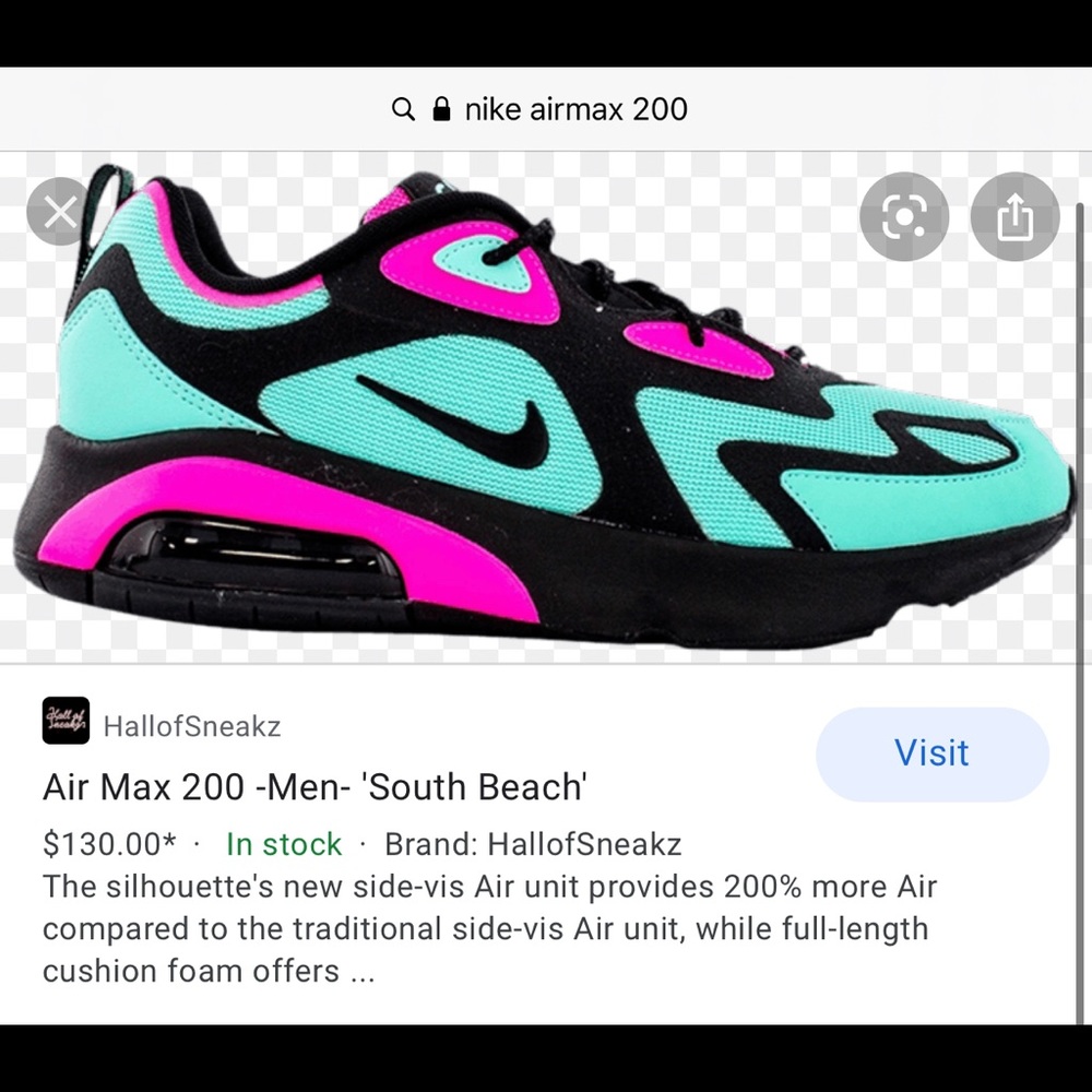 Men’s Nike AirMac 200 south beach
